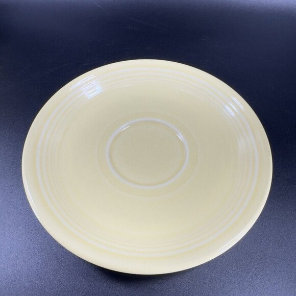 Fiesta Fiestaware Ceramic Teacup And Saucer Set Ivory Yellow Homer Laughlin VTG - Picture 16 of 16
